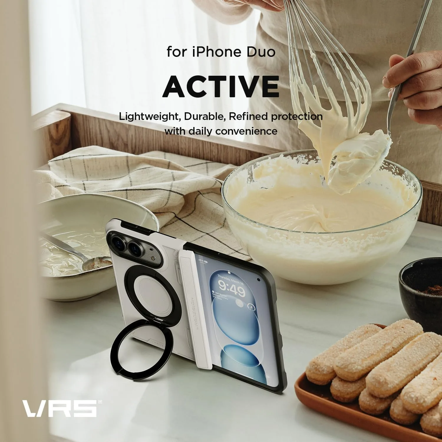 VRS DESIGN TerraGuard Active for iPhone Duo Case - Cream