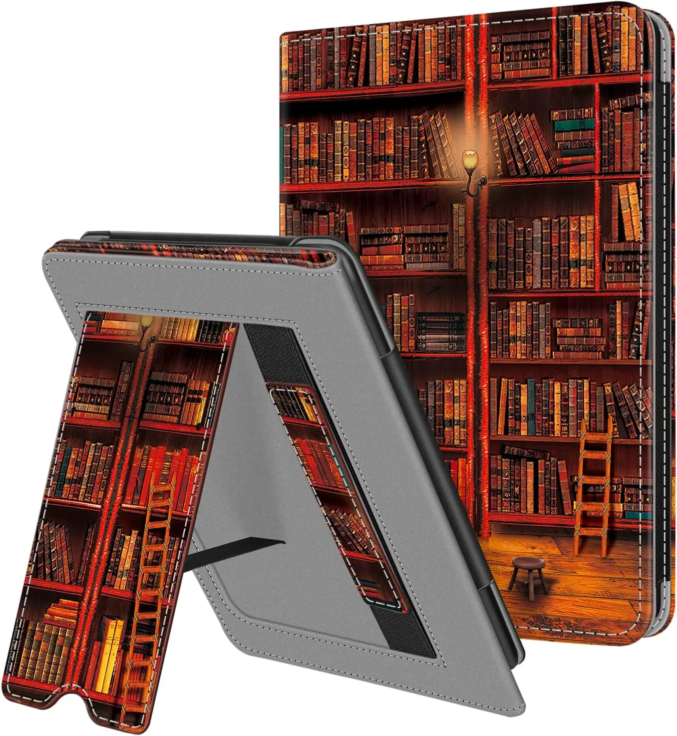 Fintie Stand Case for 6" Kindle 11th Generation 2024/2022, Library