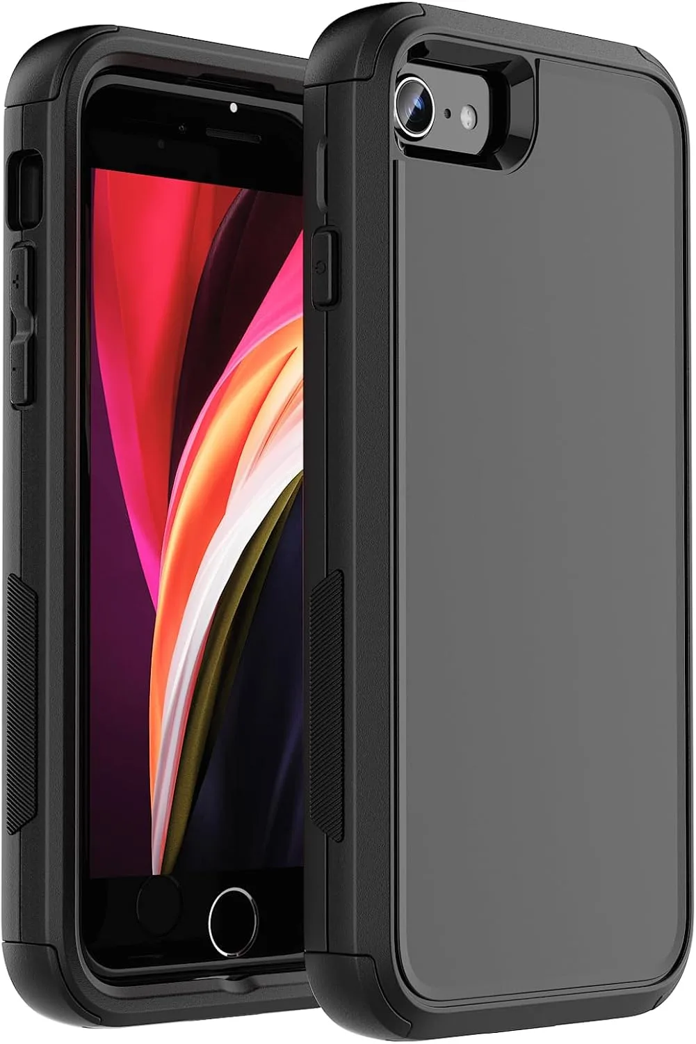 X-belmox Heavy Duty Case for iPhone SE 3rd Generation Shockproof Case Black