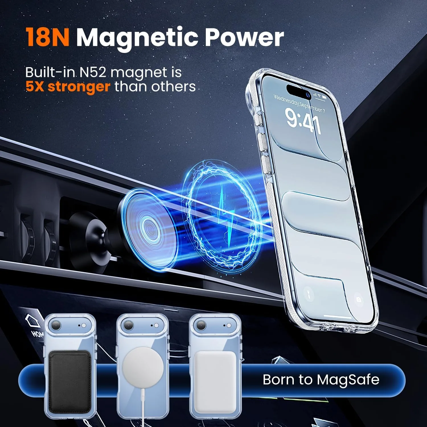 toushion 3 in 1 for iPhone Air Case Clear Bumper