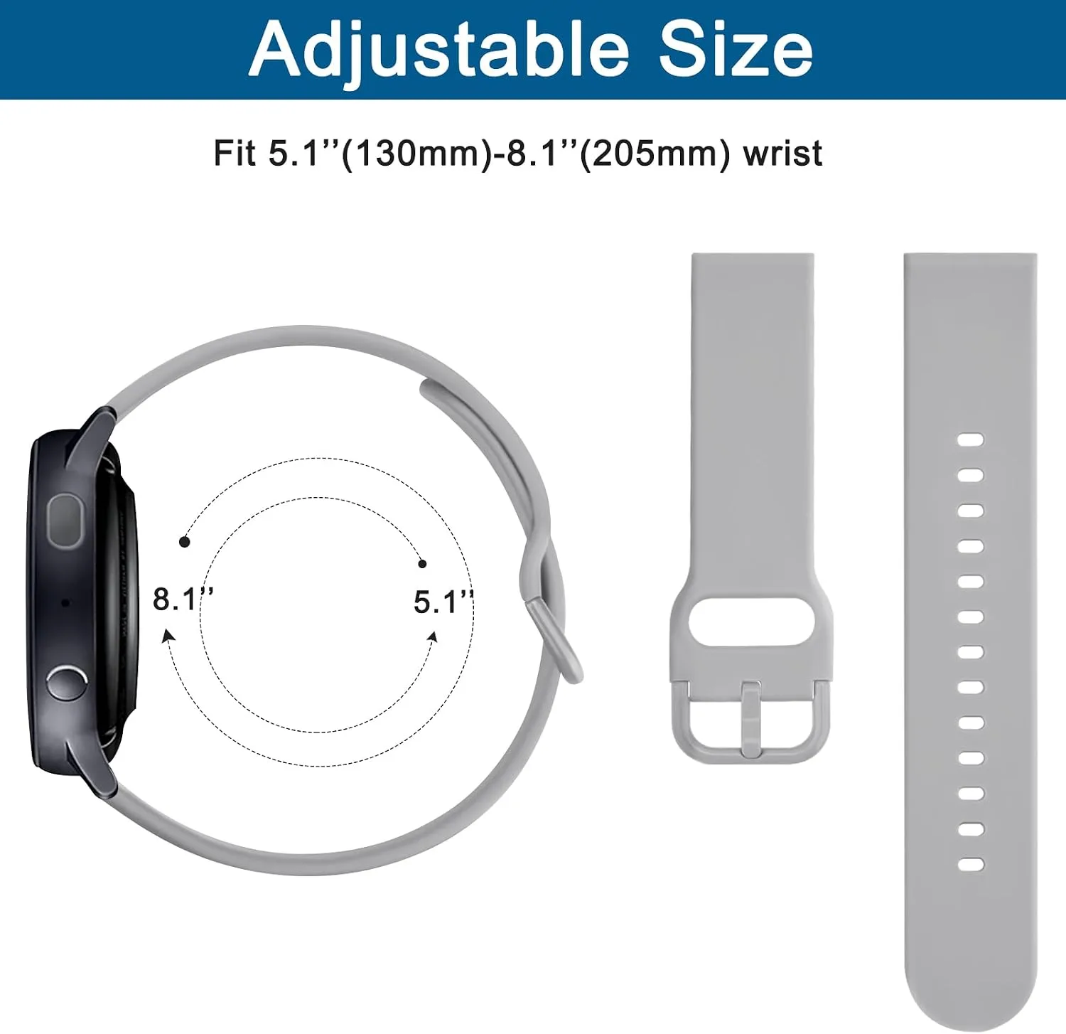 AK Band for Amazfit GTS 4 / GTS 4 Mini / GTS 3 / GTS 2 / GTS 2e / GTS 2 mini / GTS / GTR mini Bands, 20mm Soft Replacement Sport Strap for Amazfit Bip 3 / Bip 3 Pro / Bip U Pro / Bip / Bip Lite / Bip S / Bip S lite / Bip U Smart Watch Women Men