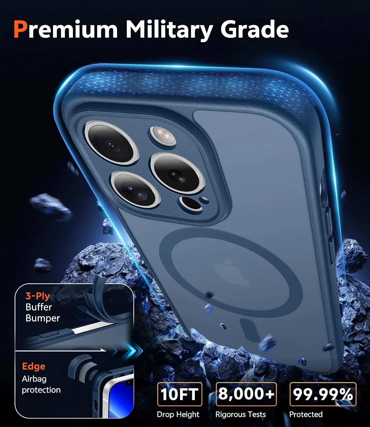 FNTCASE for iPhone 13 Pro-Max Case Compatible with Magsafe Matte Phonecase