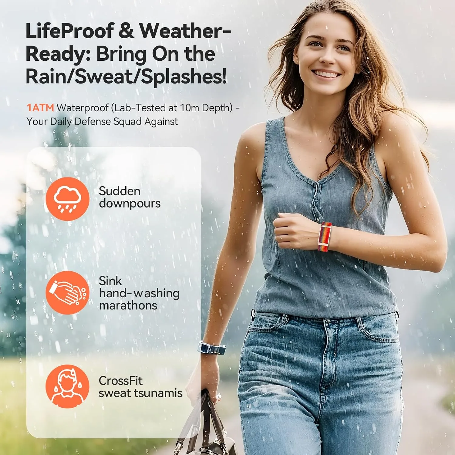 EnergyPort Smart Bracelet, Wearable Activity & Fitness Tracker Band