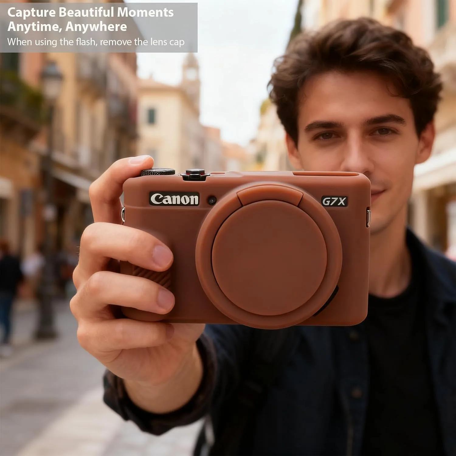 Camera Case for Canon G7X Mark II / G7X II - Dark Brown