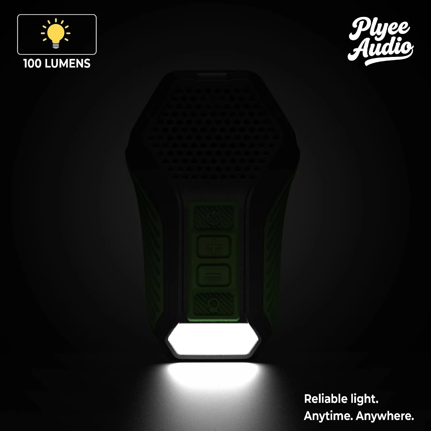 Clip-on Wearable Bluetooth Speaker, Built-in Mic, Light & Warn Lamp