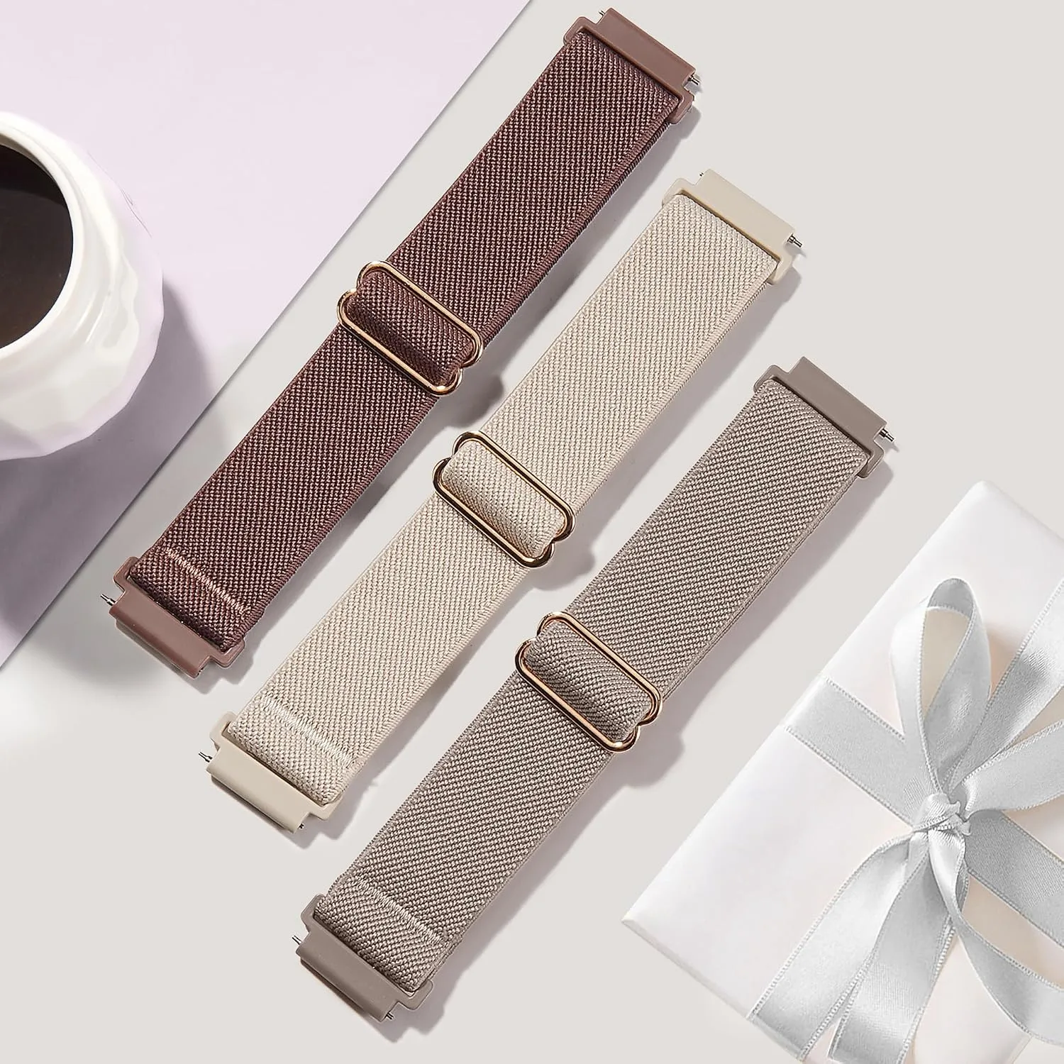 3 Pack Stretchy Nylon Bands for IDW13,IDW16,IDW19 Smartwatch Bands, 22mm Elastic Straps for Fitpolo IDW13/Woneligo W13/FITVII HM57, TOOBUR/ENOMIR/MILOUZ/Gydom/Faweio/Amzhero/Tensky IDW19 Smart Watch for Women Men