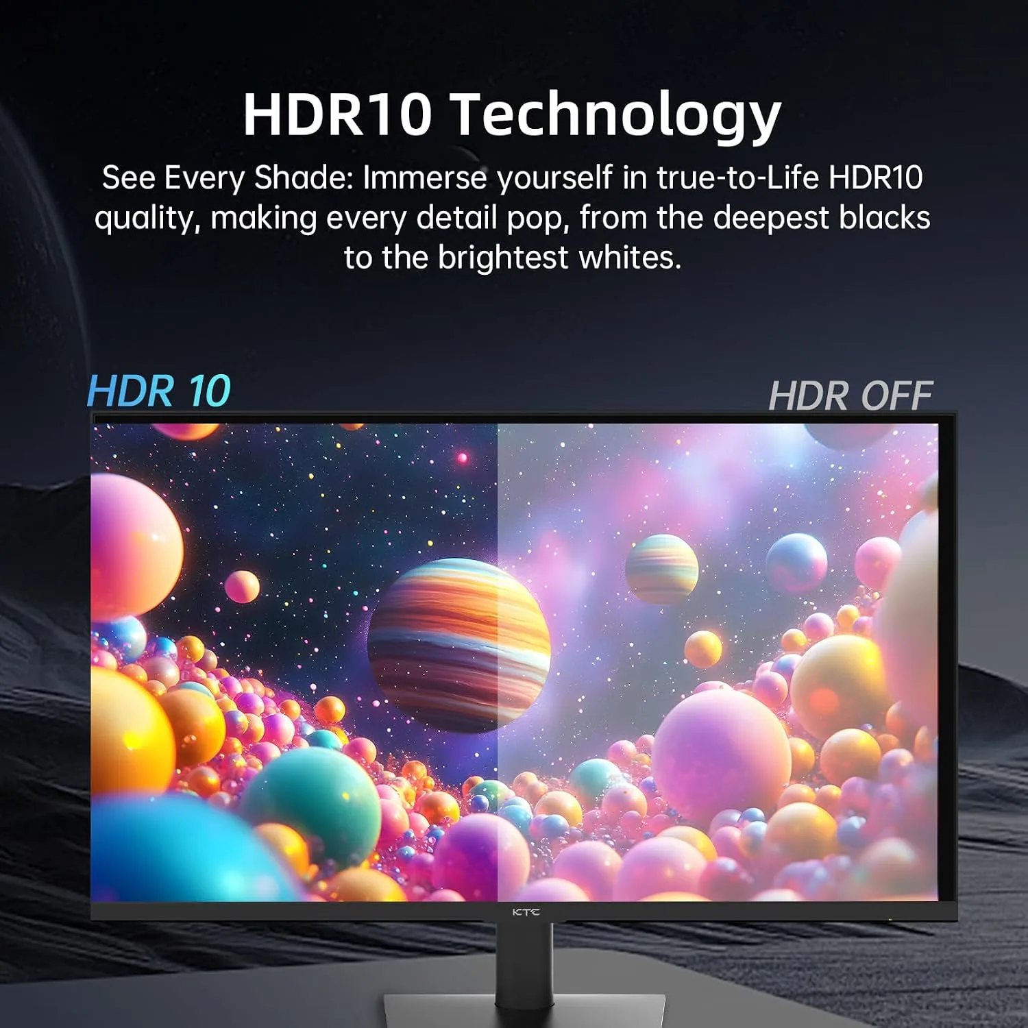 KTC 24 Inch Monitor 100Hz, FHD 1080P Computer Monitor, 4000:1, H24V27