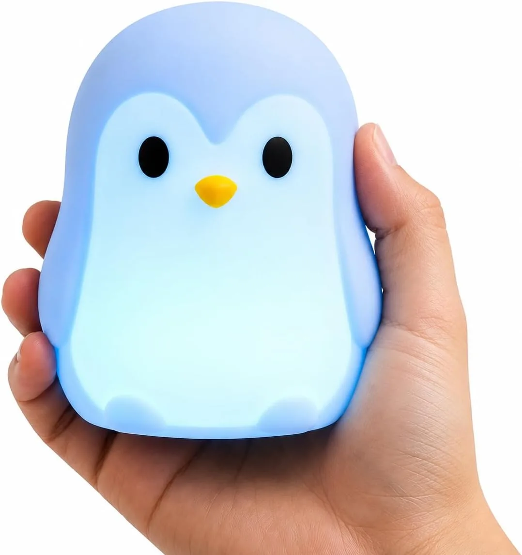 Breathing Loong Guided Visual Breathing Light for Mindfulness Relief | Relaxation Tool | Focus Meditation Device & Calming Night Light | Ideal for All Ages, Home & School Use (Penguin)