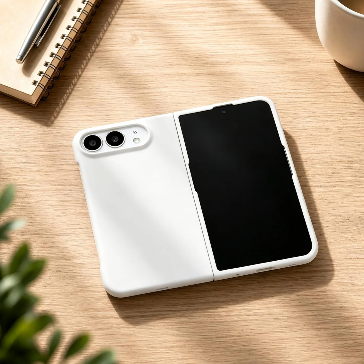 Matte PC Case for iPhone Duo - White