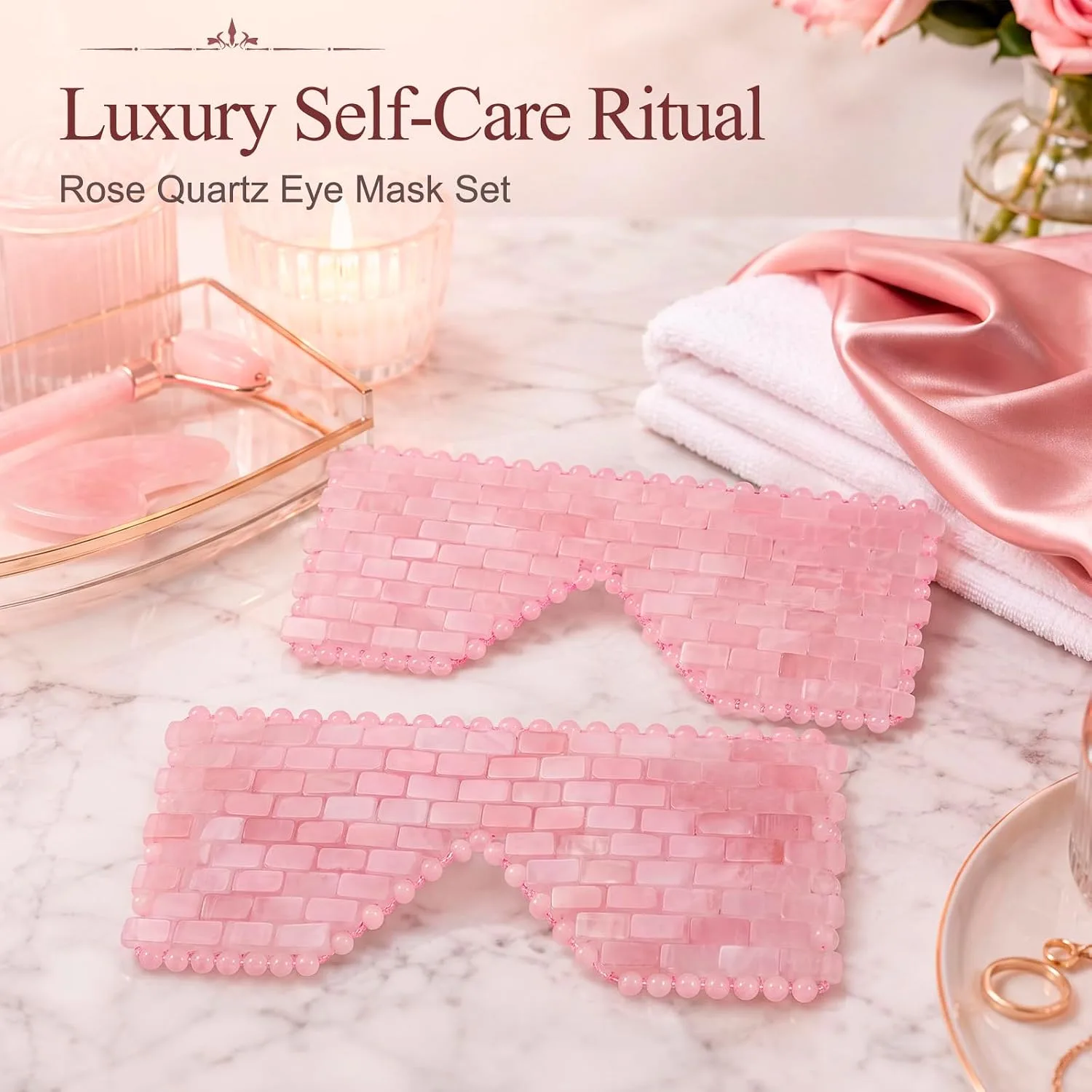 Hercicy Jade Eye Mask, Jade Stone Facial Cooling Mask