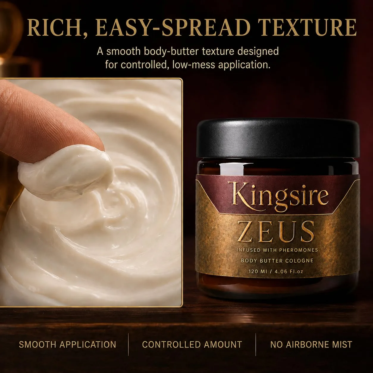 Kingsire Body Butter Cologne for Men, 120ml