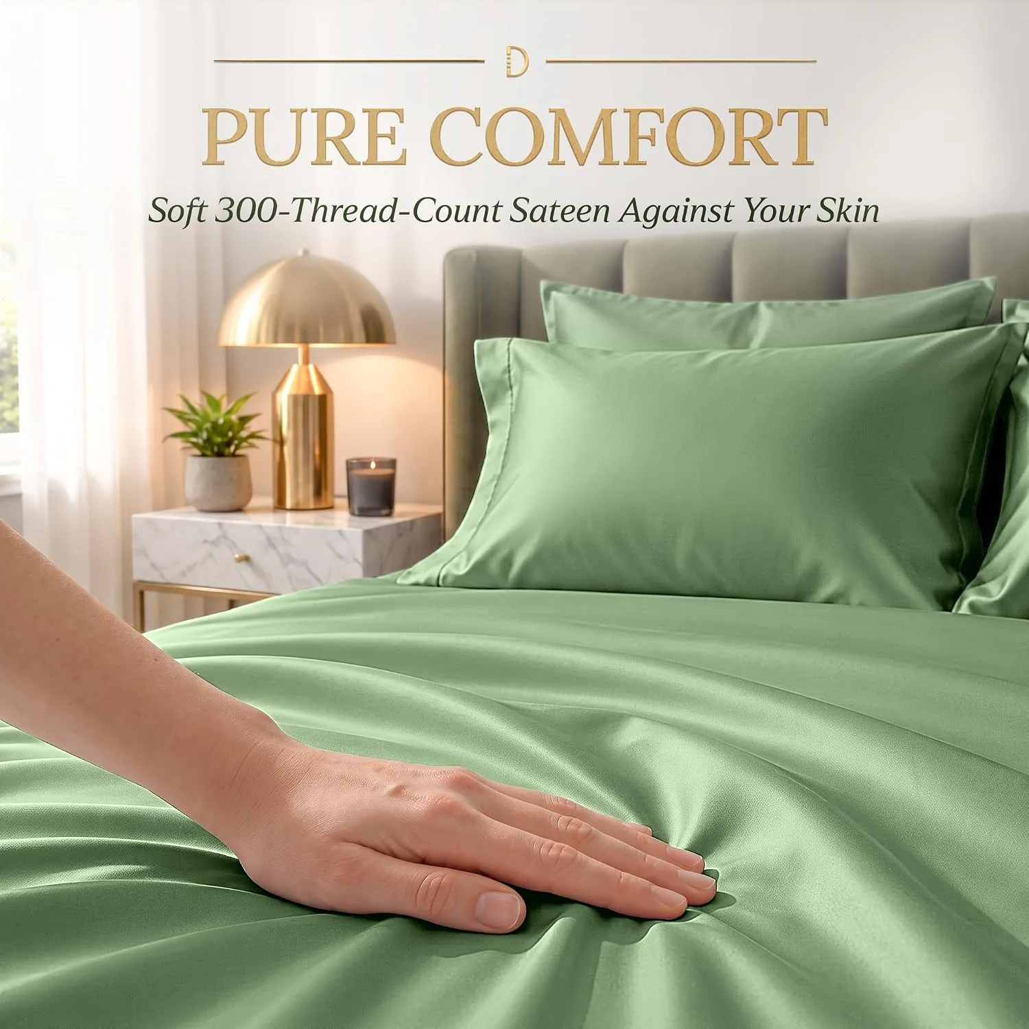 DECOLURE 100% Viscose from Bamboo Sheets King Size | 6 Pc Cooling Bed Set