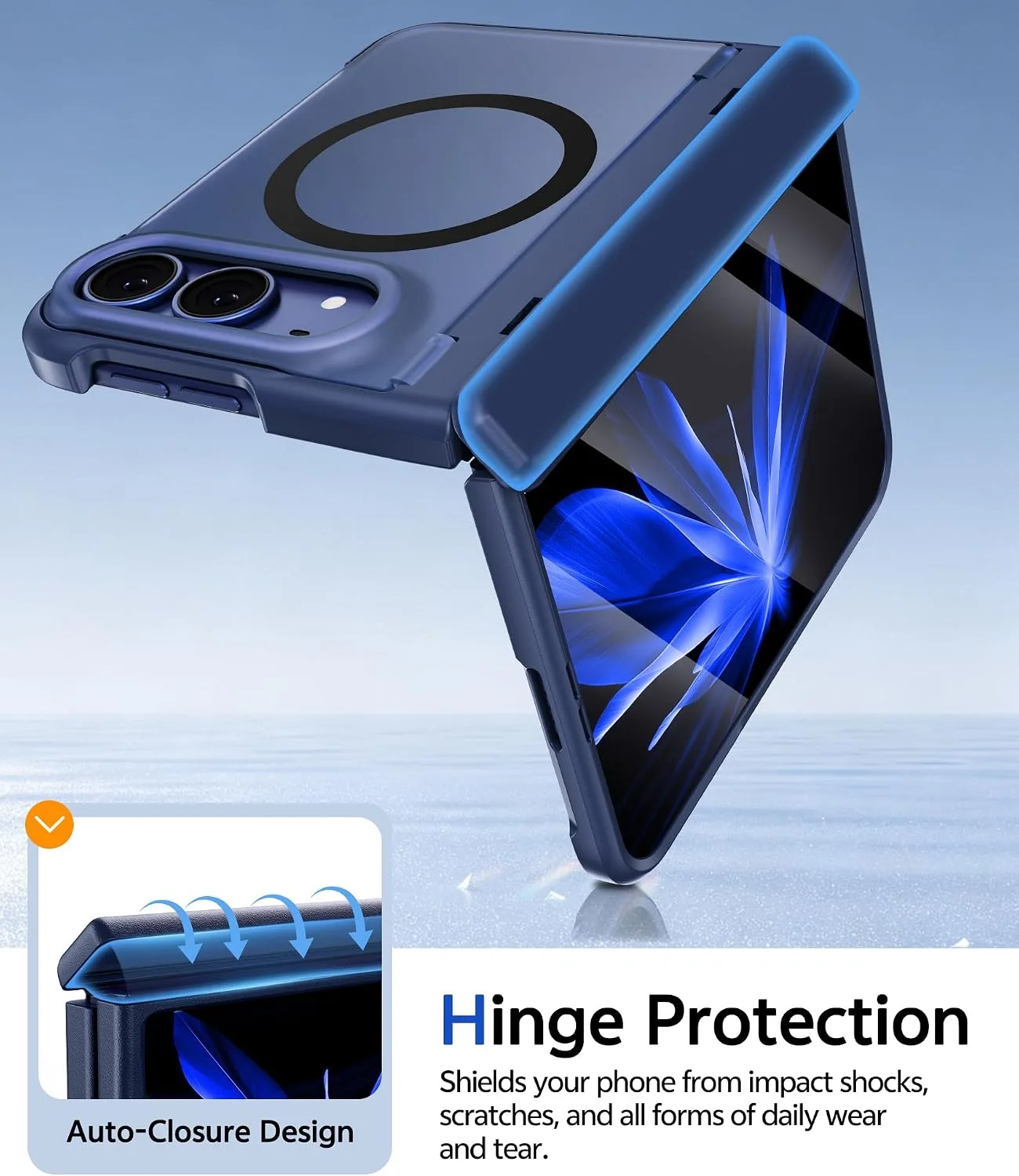 for iPhone Duo Case with Built-in Tempered Glass Screen Protector