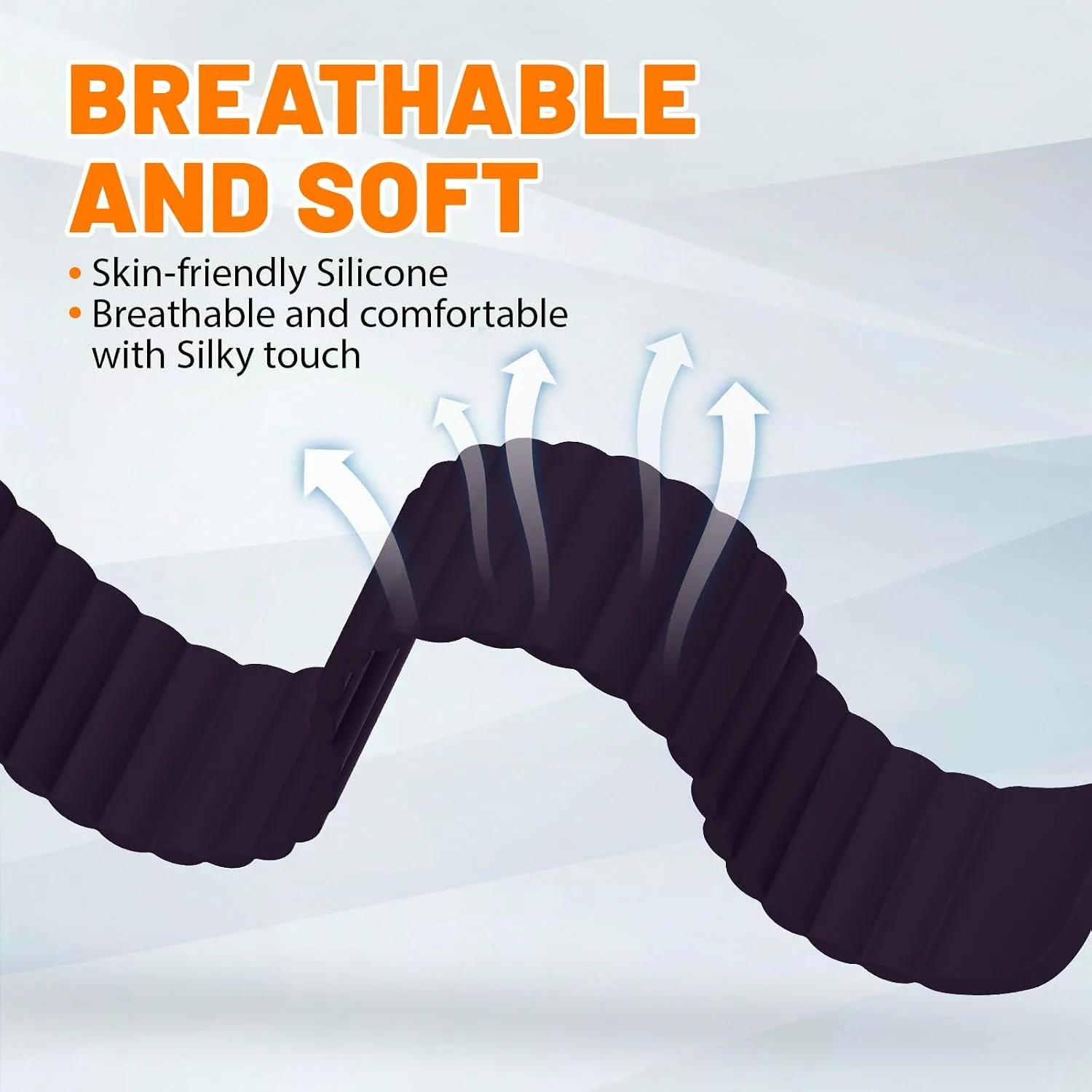 Magnetic Sport Bands for Apple Watch Band 40mm 38mm 41mm 42mm 44mm 45mm 46mm iWatch bands for Women Men,Silicone Loop Strap Wristband for Apple Watch Series 12 11 10 9 8 7 6 5 4 3 SE 3/2nd Ultra 49mm