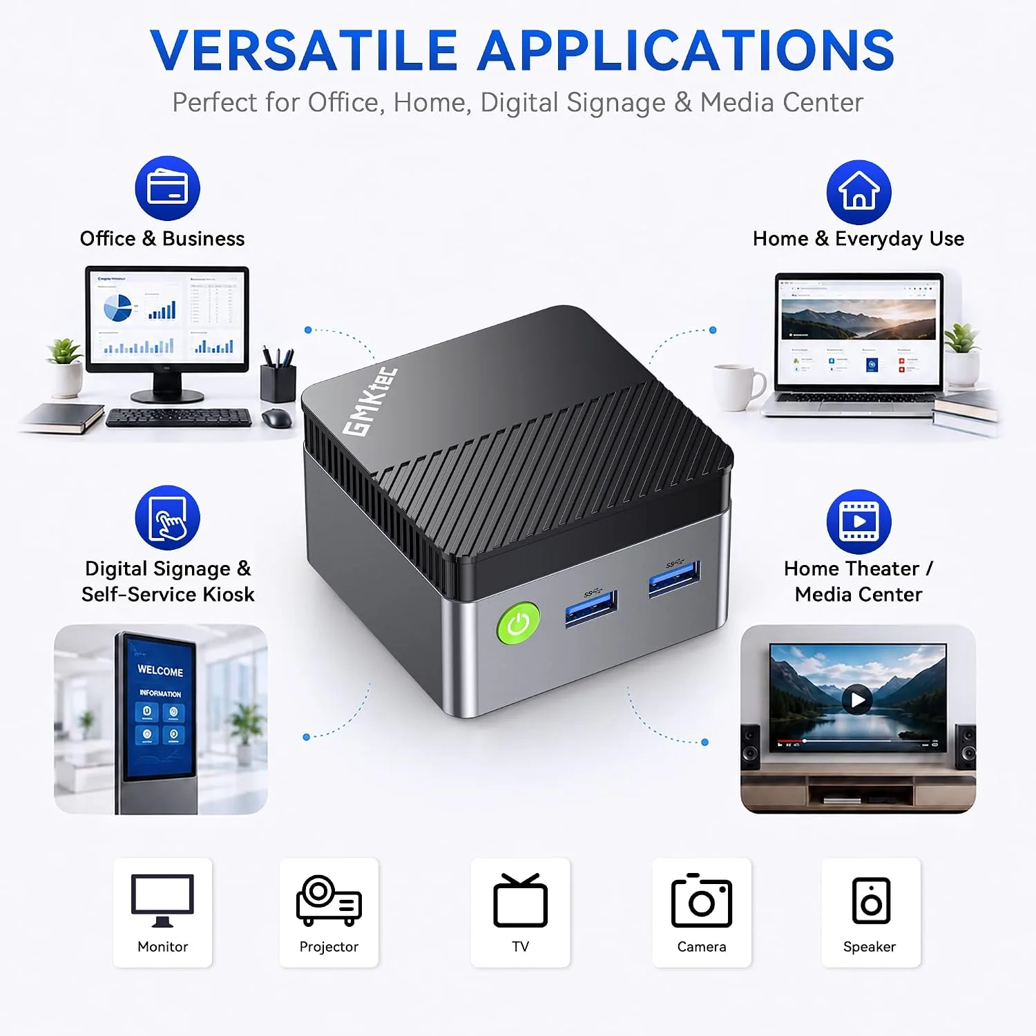 GMKtec G5S Mini PC Intel N5095 8GB LPDDR4 128GB SSD Desktop Computer