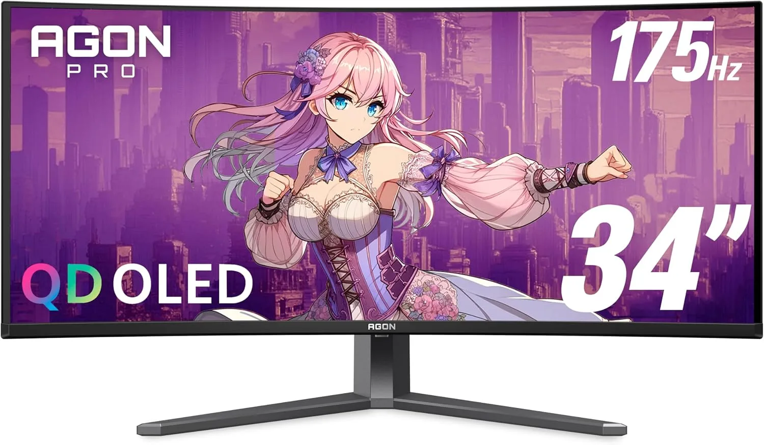 AOC Agon Pro 34" Curved Gaming Monitor QD OLED 175Hz NVIDIA G-SYNC AG346UCD