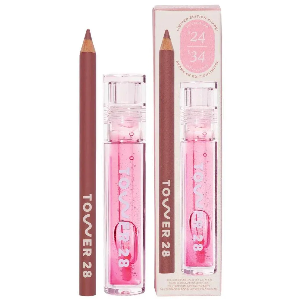Line + Shine Set de Regalo Lápiz Labial y Brillo Labial