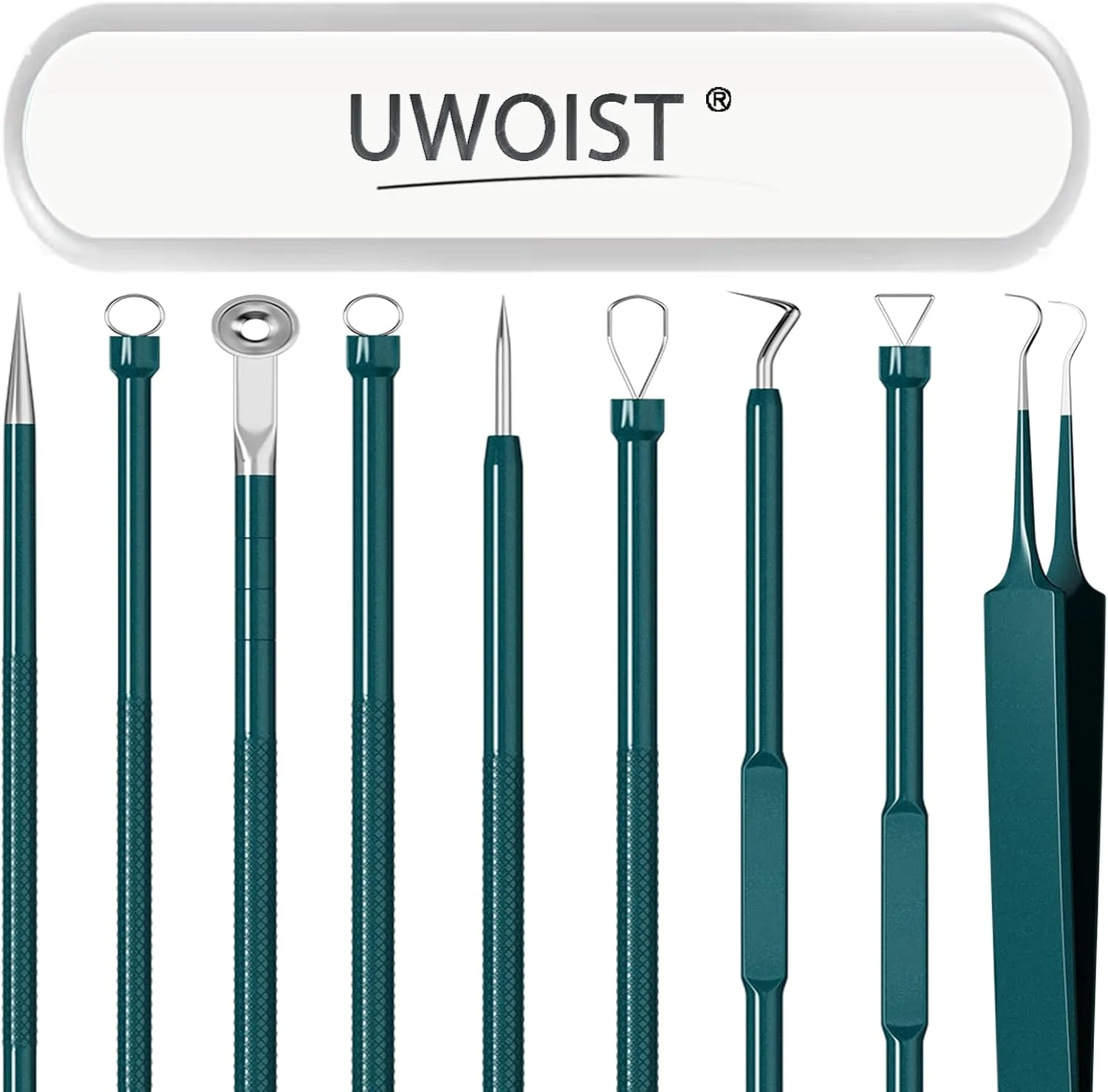 Blackhead Remover Tools Pimple Popper Tool Kit Comedones Extractor Acne Removal Kit for Whitehead, Blemish, Popping. 5pcs Pimple Extractor with Blackhead Tweezers for Nose Face
