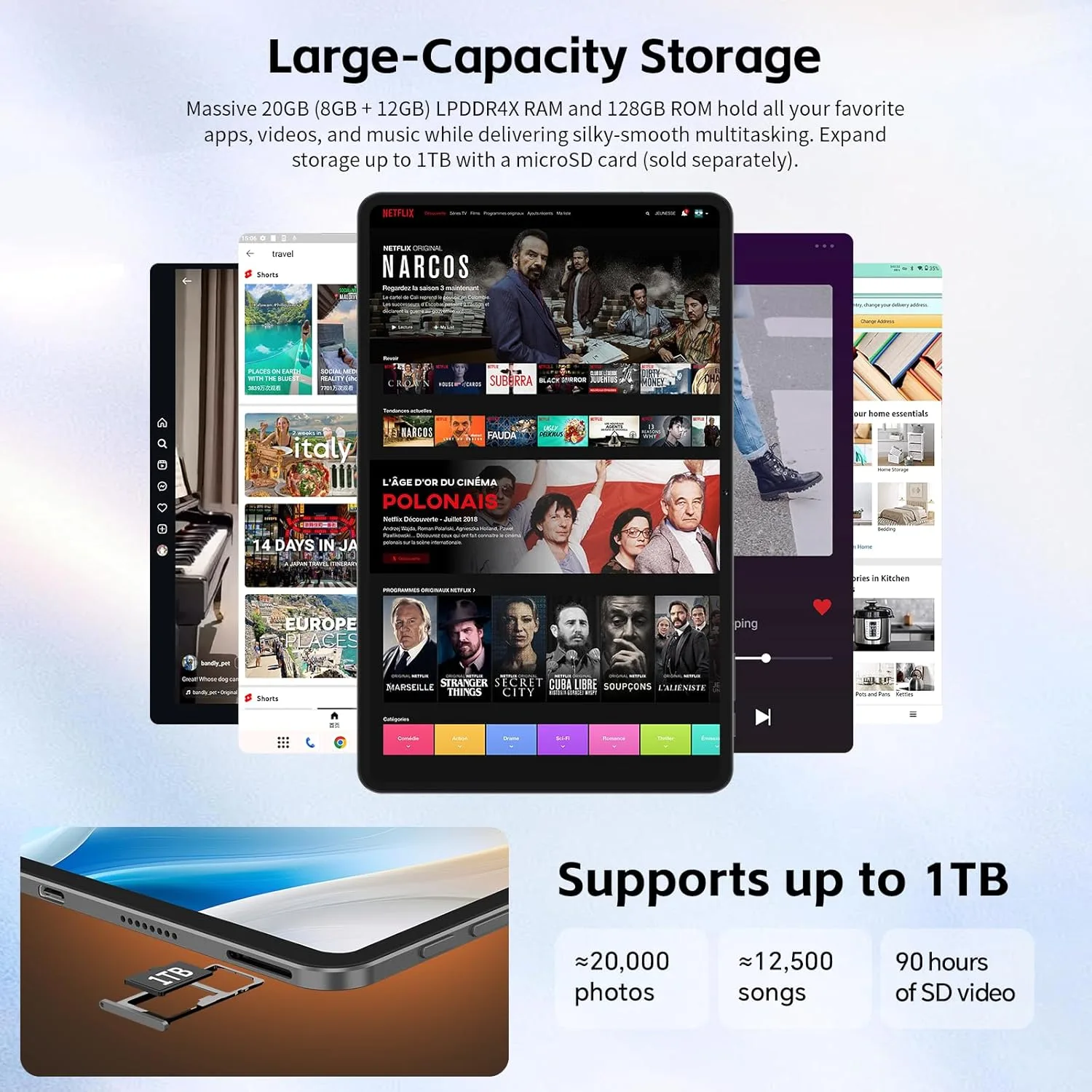 TECLAST 13.4" Android Tablet with Keyboard, 4G LTE, Large Screen Tablet