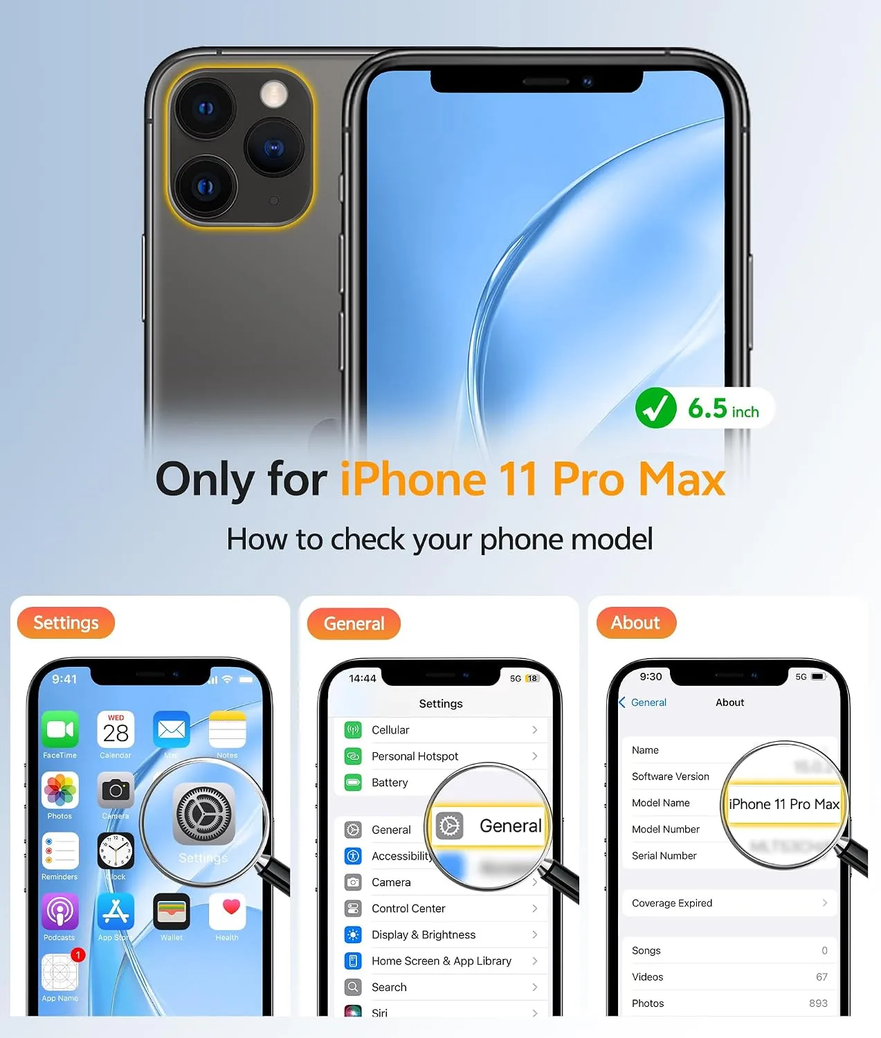 FNTCASE for iPhone 11 Pro Max Case, Fit for Magsafe, Blue