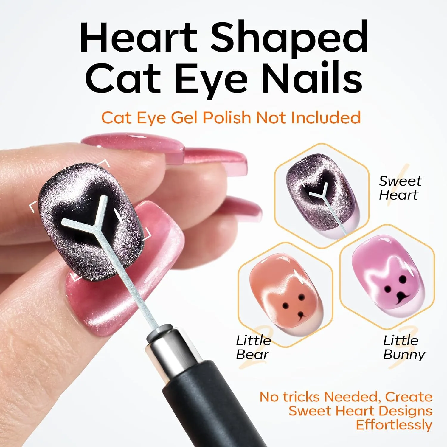 modelones Cat Eye Magnet 15PCS Brown Cat Eye Gel Polish Nail Stuff