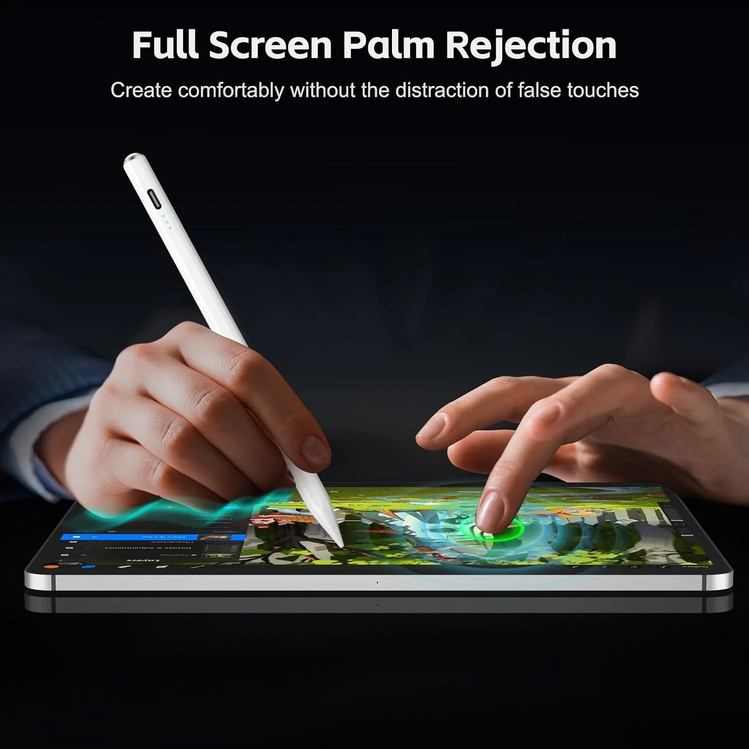 Stylus Pen for iPad 2026-2018 with 13mins Fast Charge,Tilt Sensitivity