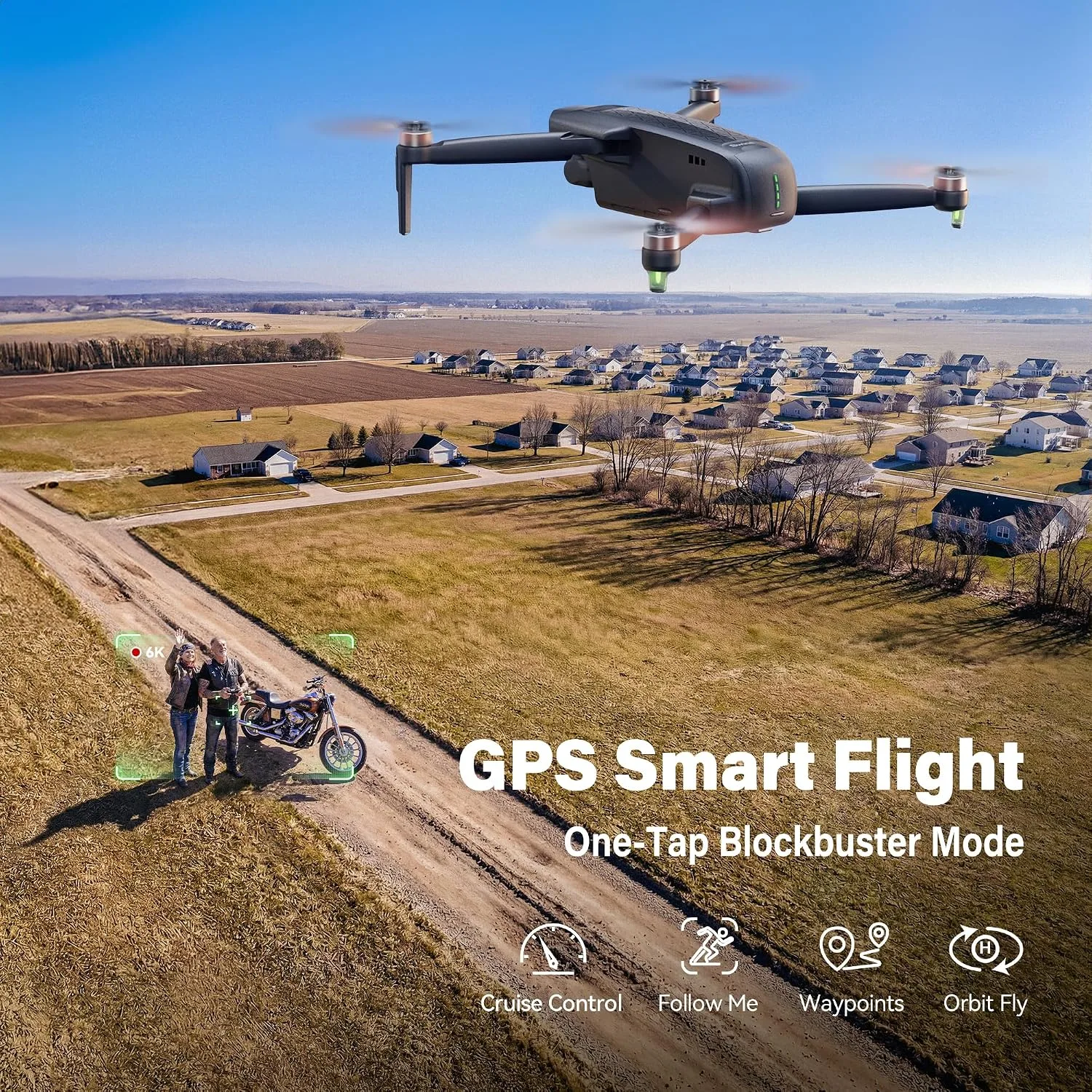 Bwine F7GIM 4K Video 6K Photo Drones with Camera for Adults 3-Axis Gimbal．