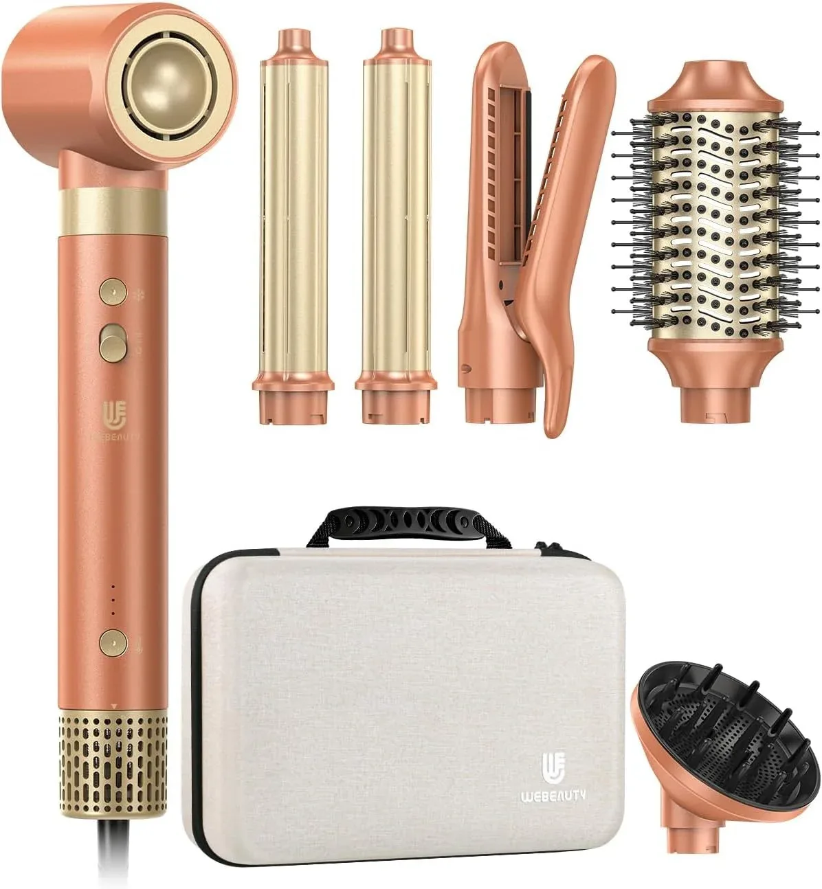 Secadora de cabello Webeauty 6 en 1 con motor iónico y cerámica