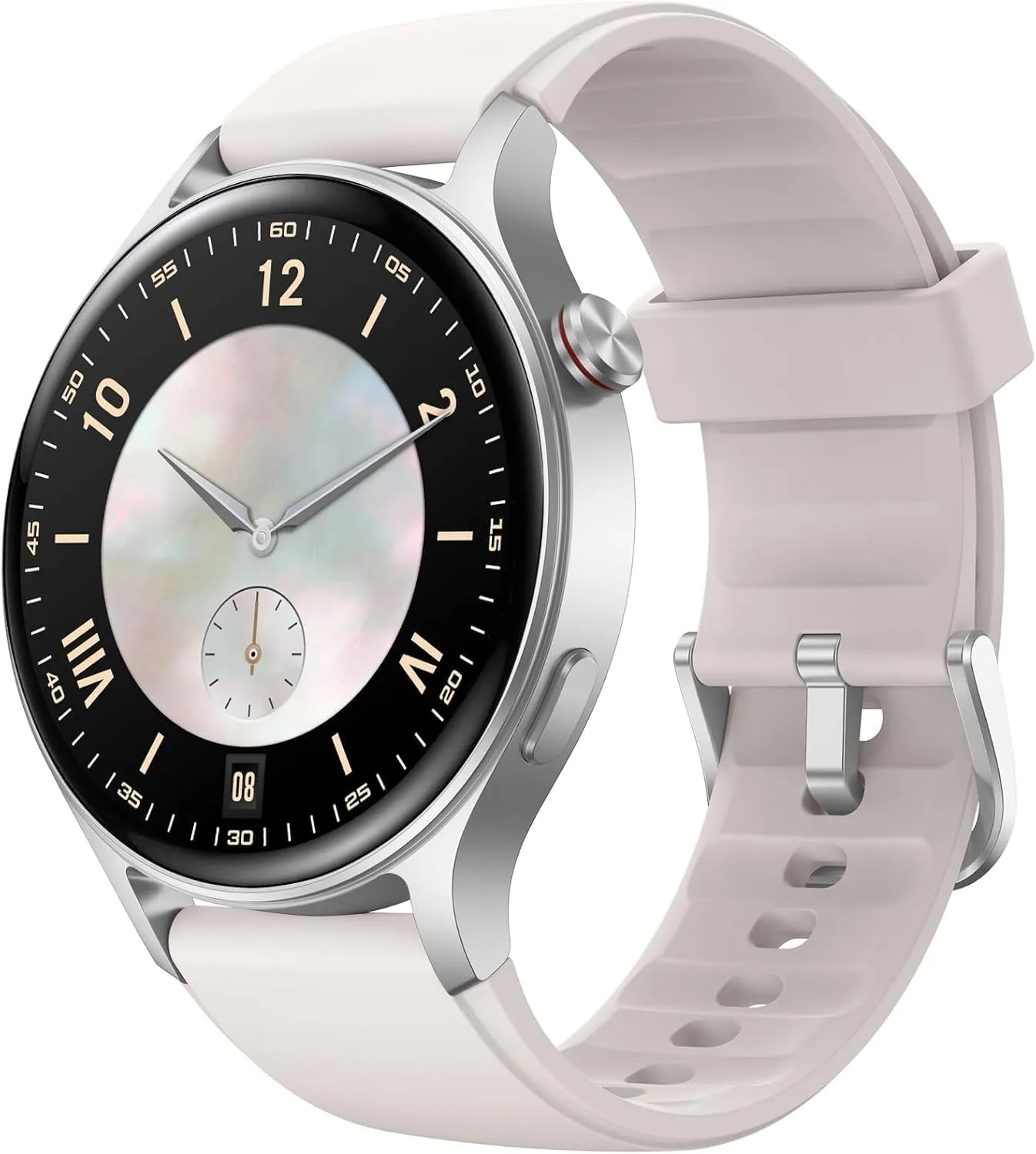 Fitpolo Smart Watch for Men Women,1.32" AMOLED Fitness Tracker (Bone White)
