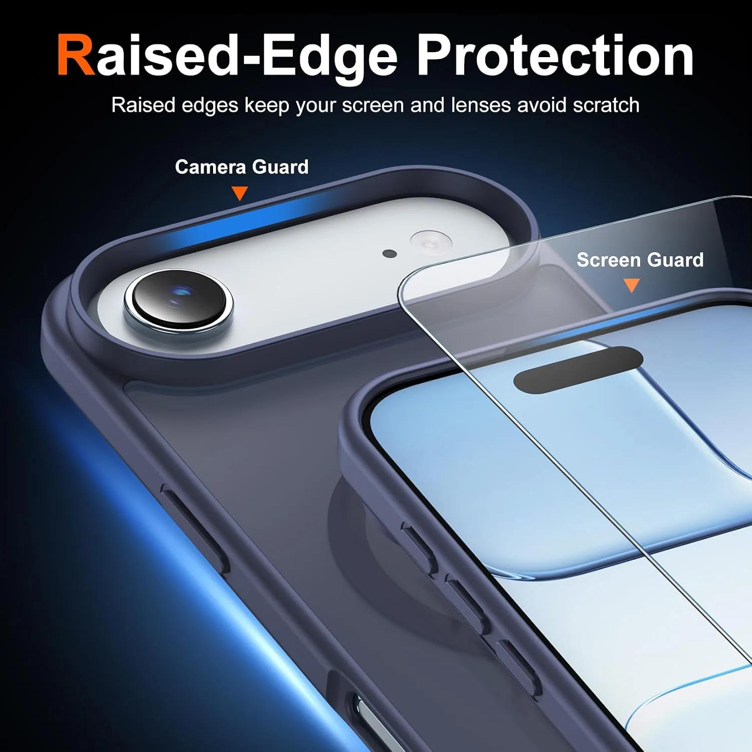 Temdan for iPhone AIR Case with Screen Protector Dark Purple