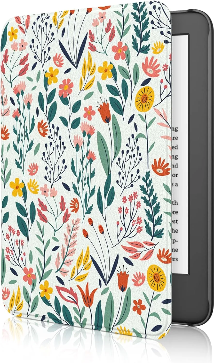 Funda MoKo para Kindle Basic 6" 11ª Gen 2024/2022 Flores
