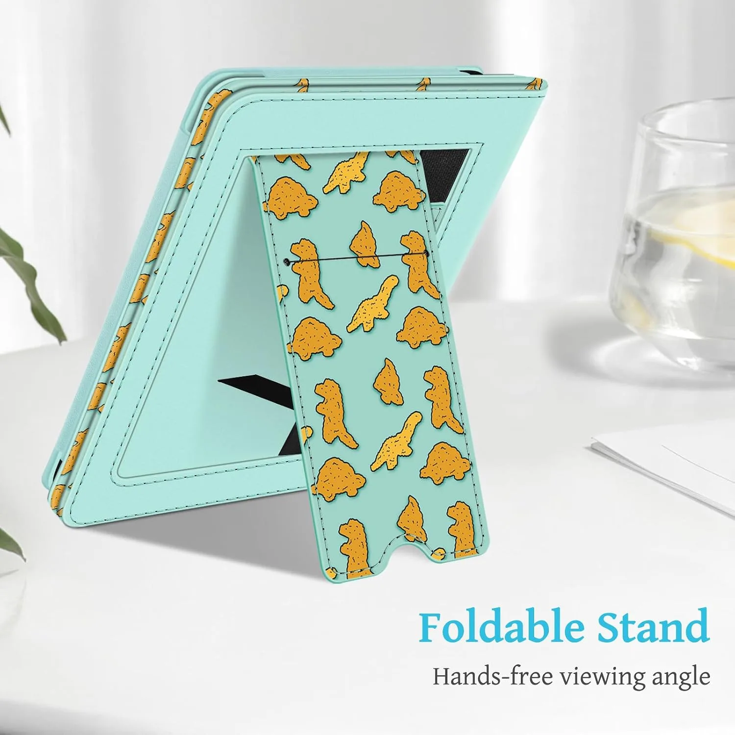 Fintie Stand Case for 6" Kindle 11th Generation 2024/2022, Dino Nuggets