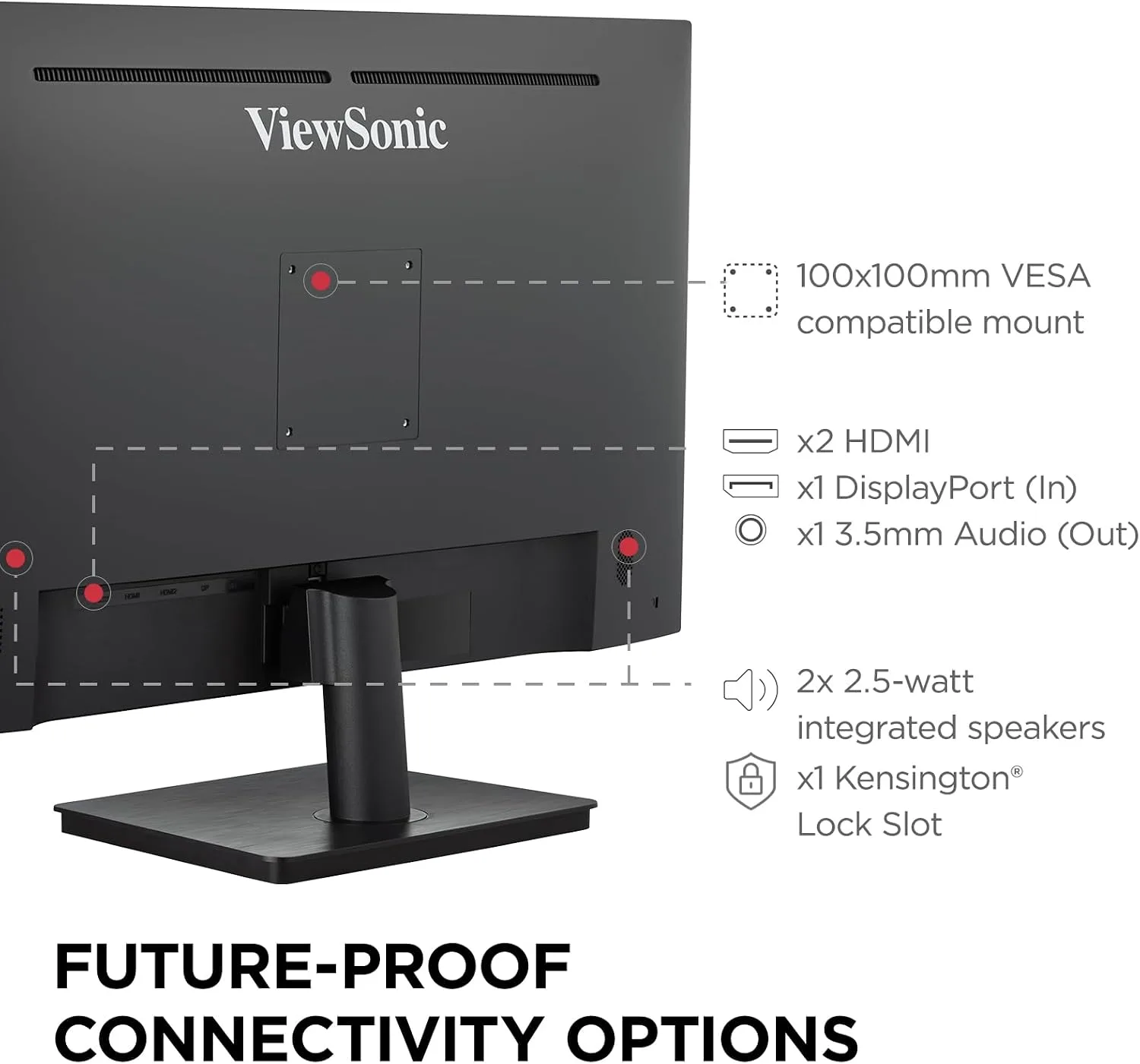 ViewSonic VS3225-2K 32 Inch QHD 1440p IPS Computer Monitor, 75Hz LCD