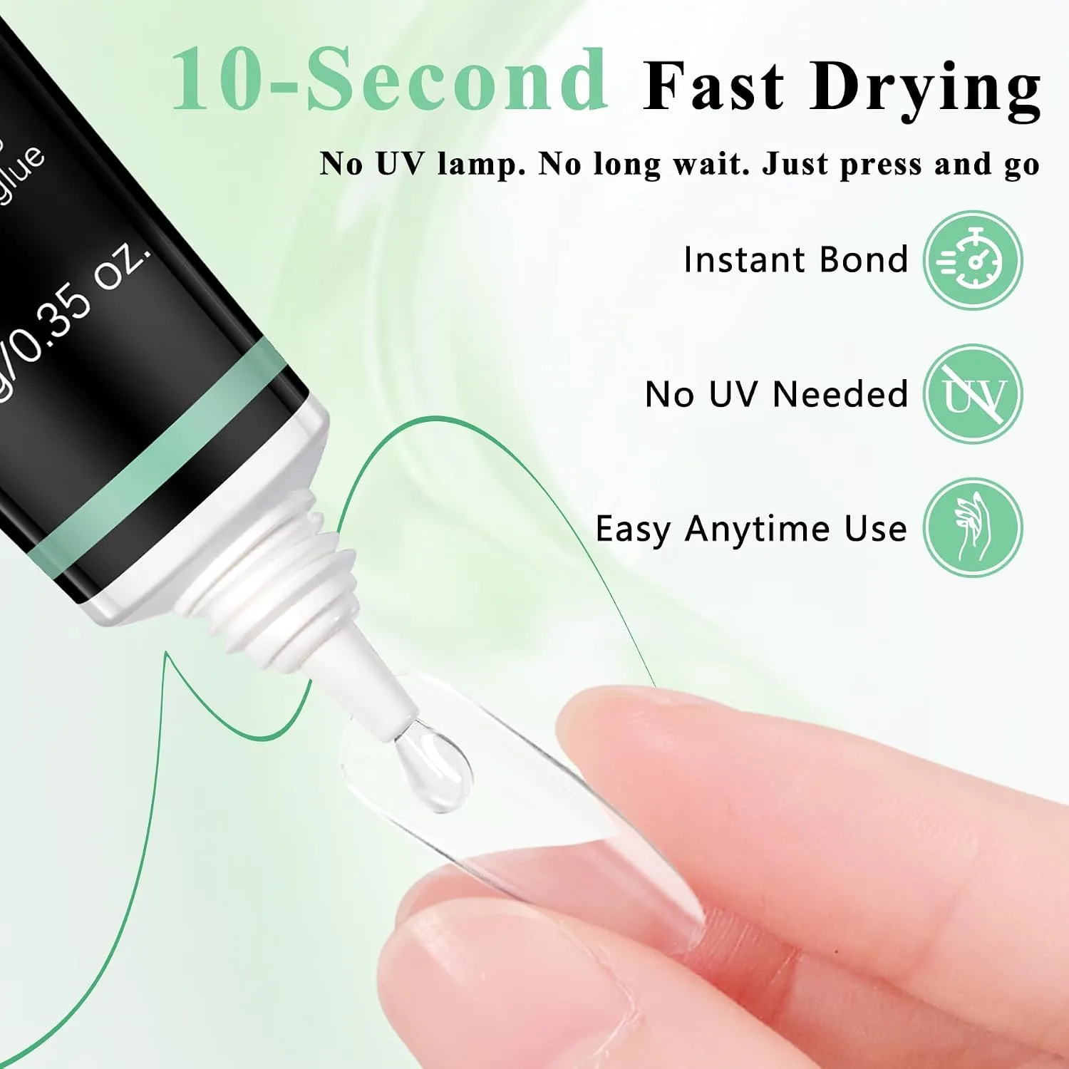 Leykosh Super Strong Nail Glue for Press Ons, Semi Solid, No UV Lamp Needed