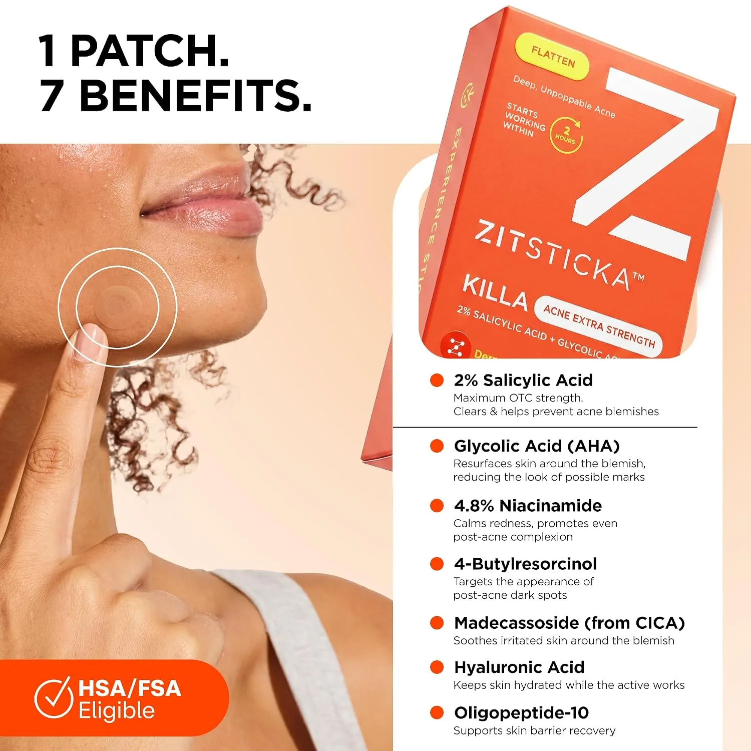 ZitSticka Killa Acne Extra Strength Microdart Pimple Patches For Face, 8 CT