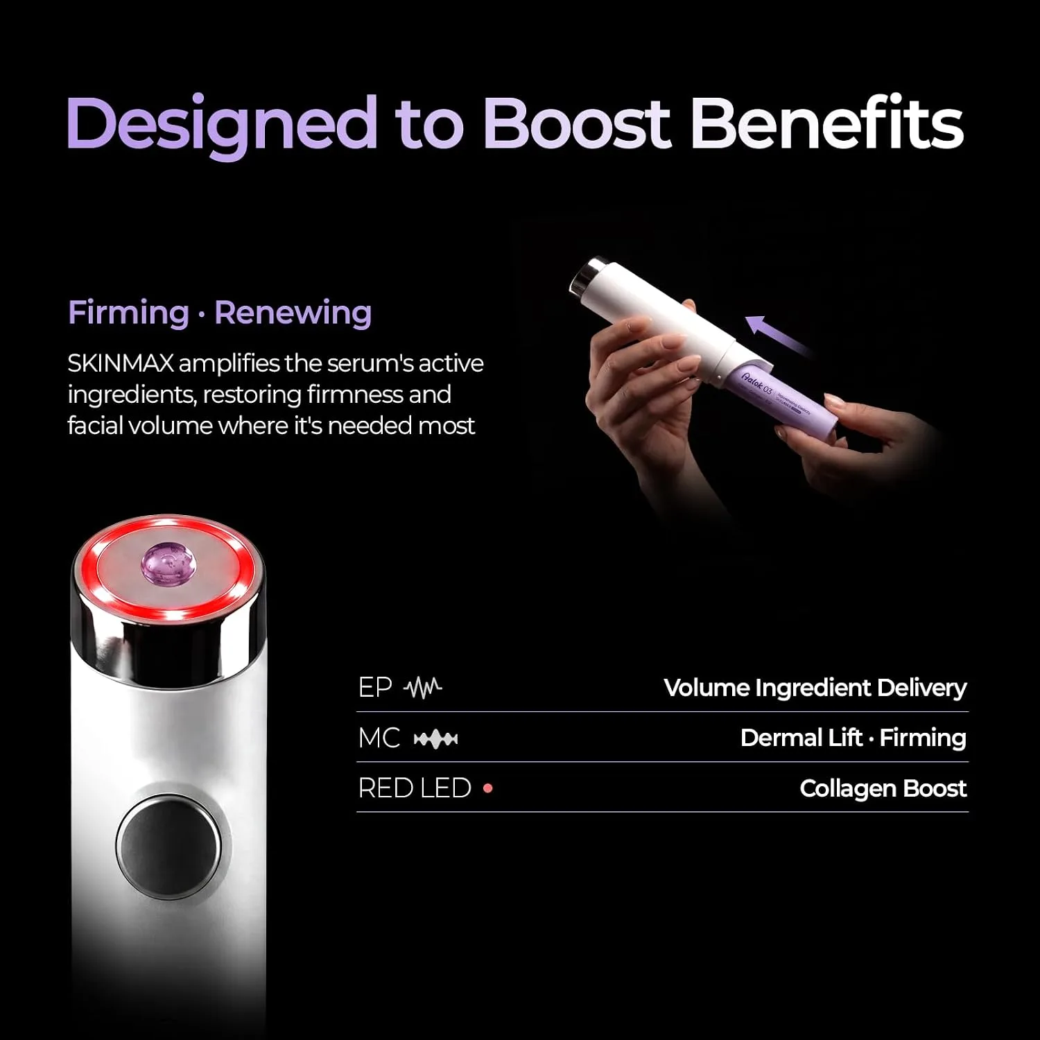 Aalok SKINMAX Facial Device (03 Rejuvenating Elasticity,Device & Serum Set)