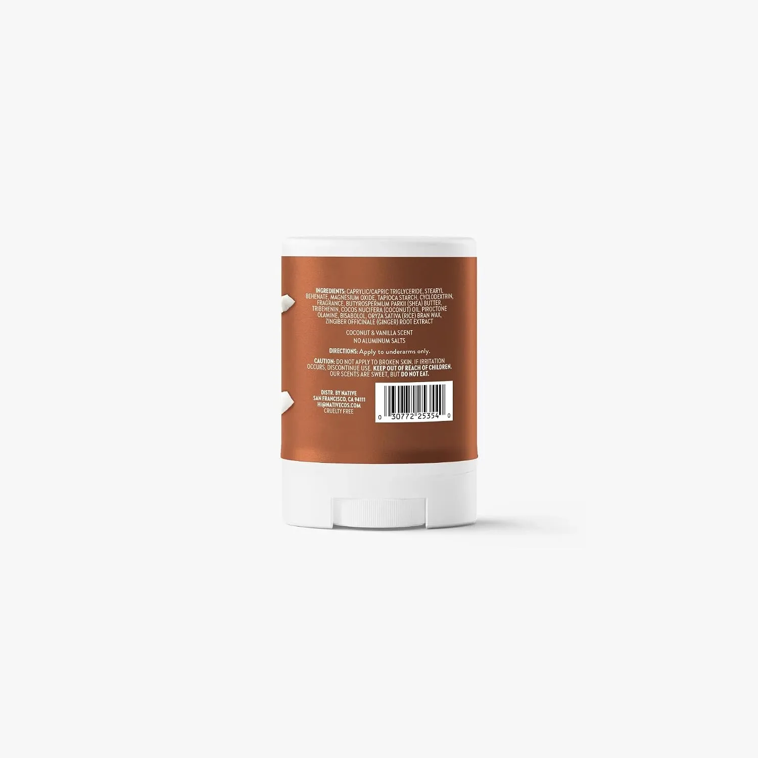 Native Deodorant, Aluminum Free, Coconut & Vanilla, for Women and Men, Travel Size 0.5oz (Pack of 4)