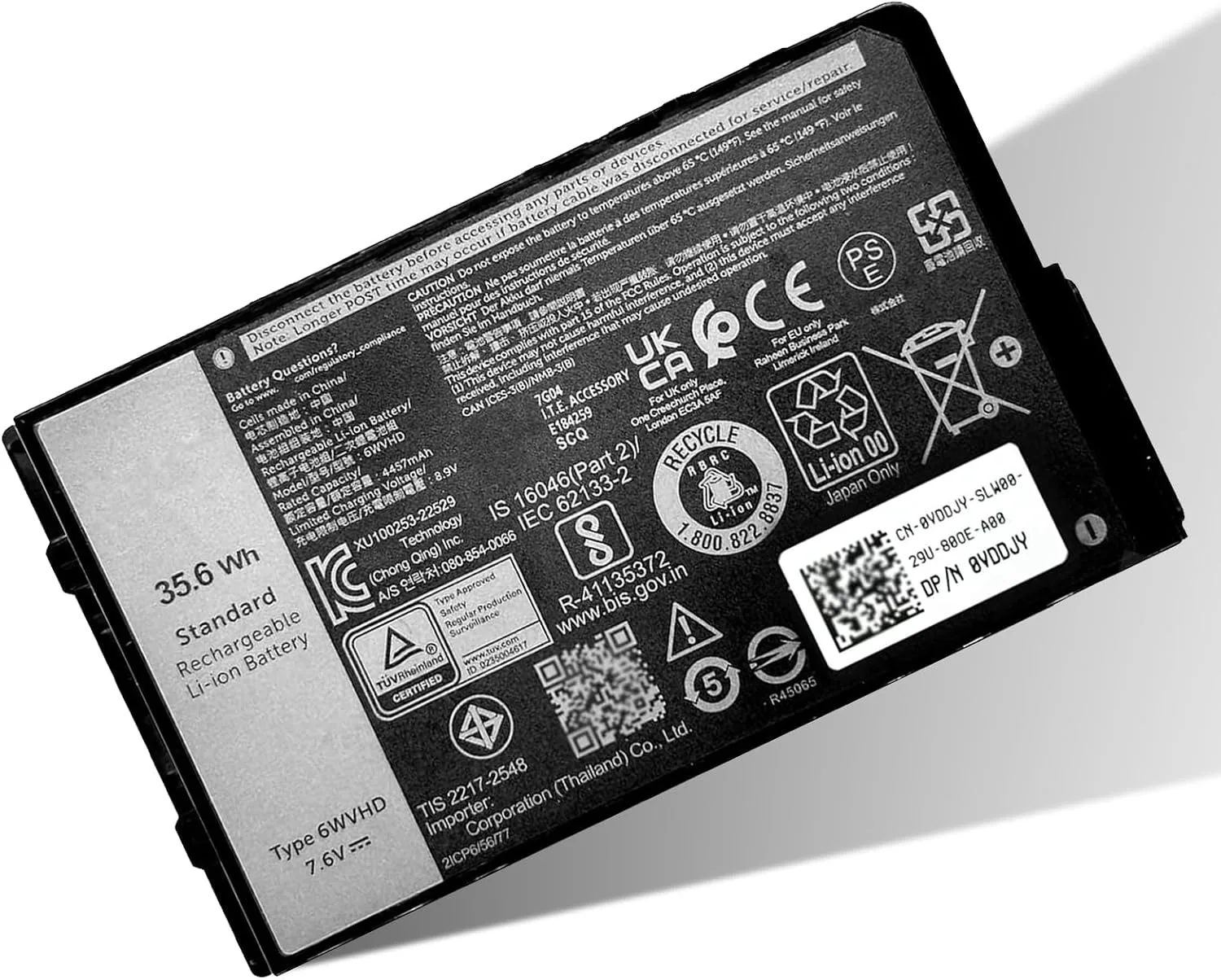 Batería para laptop Boweirui 6WVHD para Dell Latitude 7230 Rugged Extreme Tablet