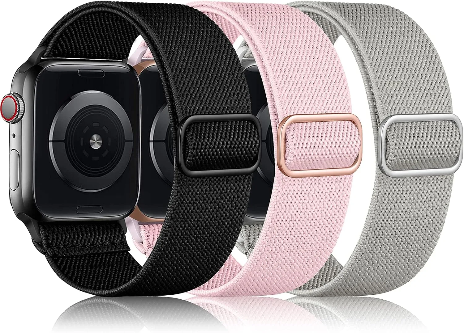 Correas DaQin 3 Pack Nylon Elástico Compatible con Apple Watch
