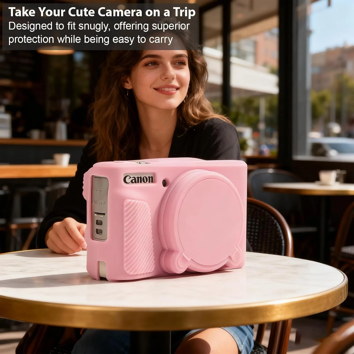 Case for Canon PowerShot SX740 HS, SX730 HS Camera - Pink