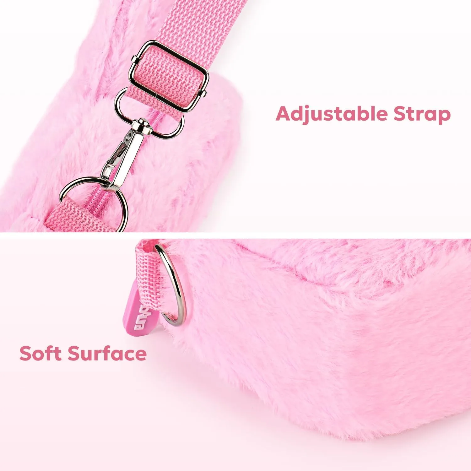 innoAura Switch Lite Case 14-in-1 Accessories Bundle for NS Switch Lite (2019), with Protective Carrying Case, Game Holder, Screen Protector & Cute Thumb Grips, Pink Rabbit Plush Bag