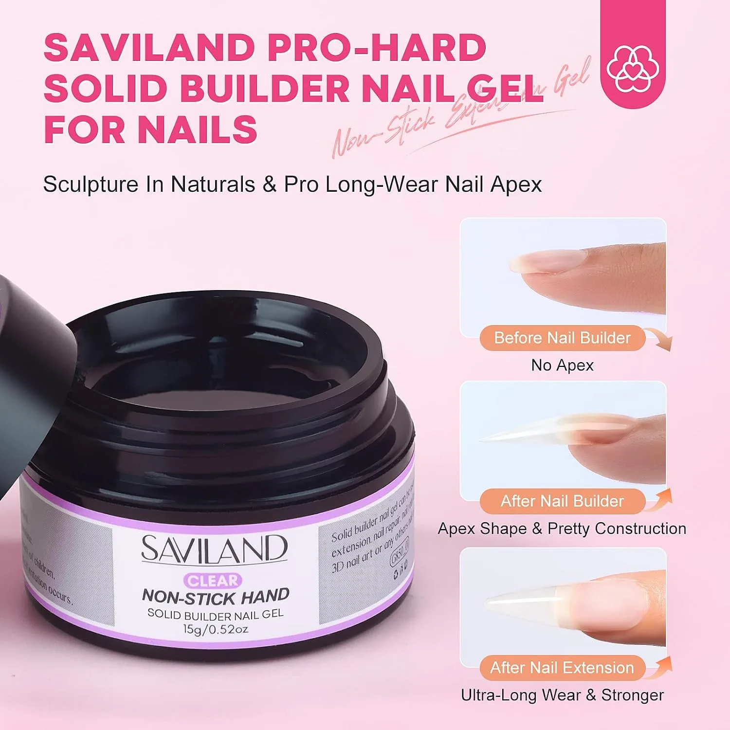 SAVILAND Solid Builder Nail Gel with U V Lamp for 3D Carving & Extension