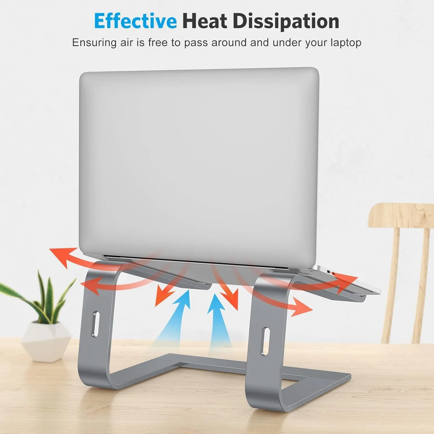 OMOTON Laptop Stand, Detachable Mount for MacBook Air/Pro Dell HP Grey