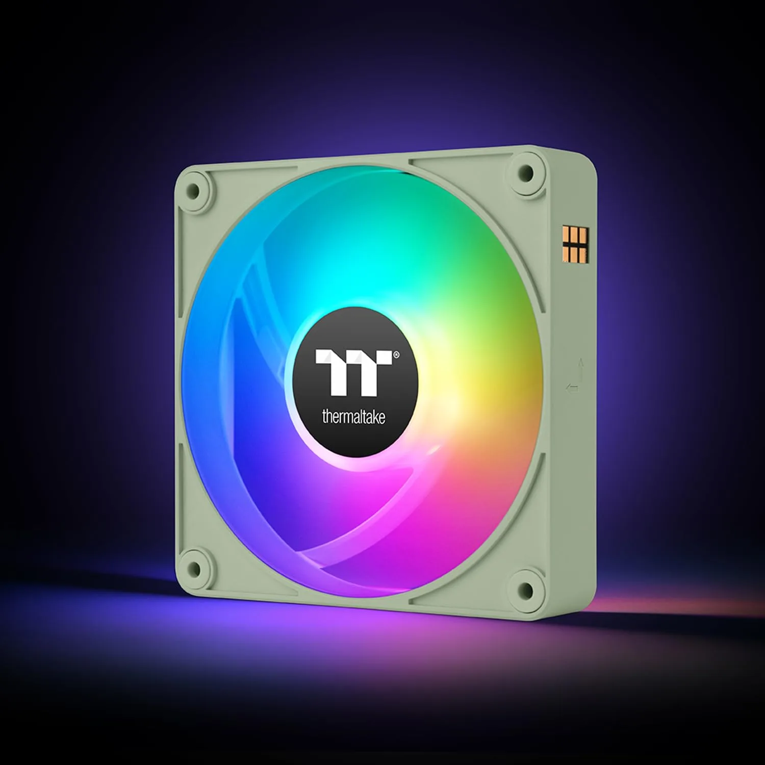 Thermaltake CT120 EX ARGB Sync PC Cooling Fan Matcha Green (3-Fan Pack), Magnetic Connection, 5V Motherboard Sync, 16.8 Million Colors 9 Addressable LEDs, 120 mm Case/Radiator Fan, CL-F196-PL12MG-A