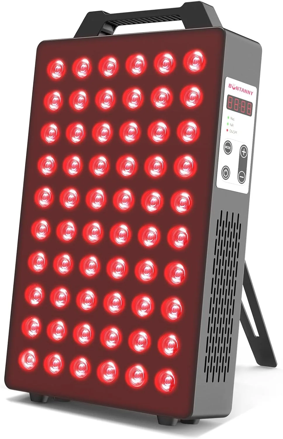 BONTANNY Red Light Therapy, 660nm 850nm 2-Wavelength Red Near Infrared Light Device with 60 Dual Chip Clinical Grade LEDs, Remote Control, Timer for Face, Body, Skin, Pain Relief, BO-300 (Black)