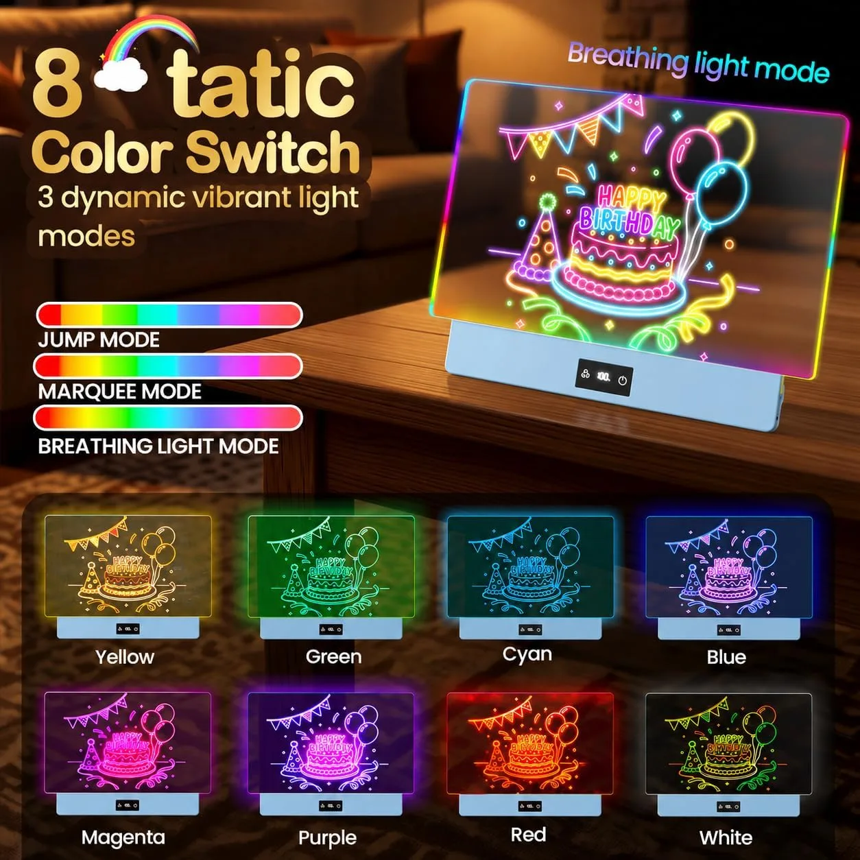 TAEMVV 16" LED Drawing Board for Kids Birthday Gifts for Girls, Blue