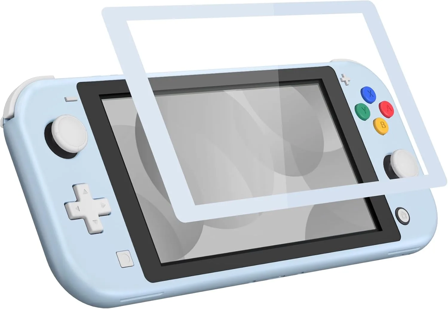 eXtremeRate Sky Blue DIY Replacement Shell for Nintendo Switch Lite, NSL Handheld Controller Housing w/Screen Protector, Custom Case Cover for Nintendo Switch Lite