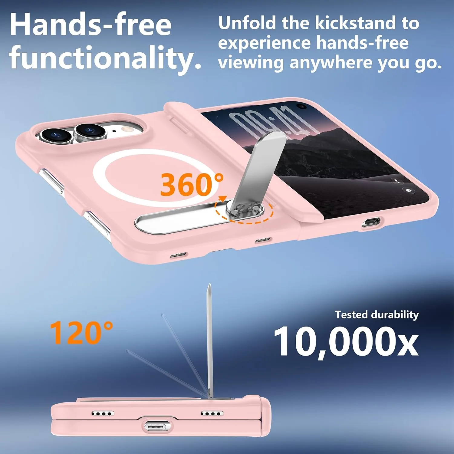 For iPhone Duo Case/iPhone Fold Case with Kickstand & Screen Protector