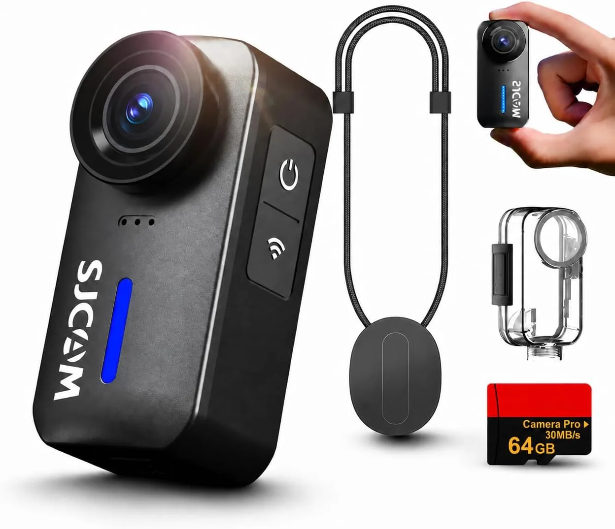 SJCAM C110 Plus 4K Action Camera, Mini Magnetic POV Body Cam