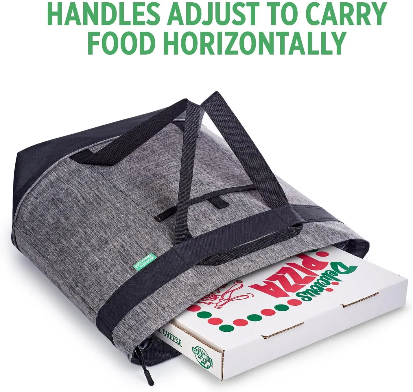 Jumbo Insulated Cooler Bag, Heavy Duty Soft Insulated Grocery Bag, Charcoal